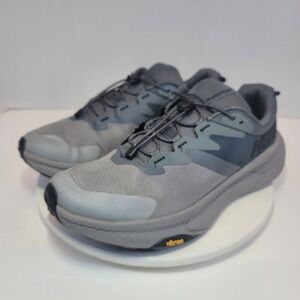 Hoka One One Shoes Mens 9.5 Gray Transport Cordura Vibram Running Sneaker